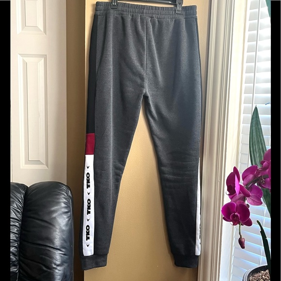 TKO Technical Knockout Joggers Men's Pants winter Dark Grey Black White size XL - Picture 12 of 12